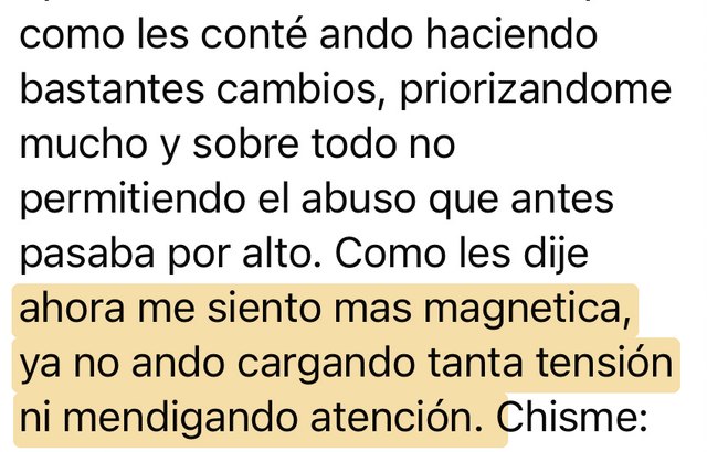 Mensaje de una alumna
