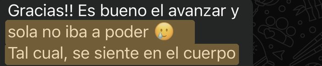 Mensaje de una alumna