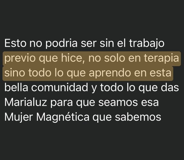 Mensaje de una alumna